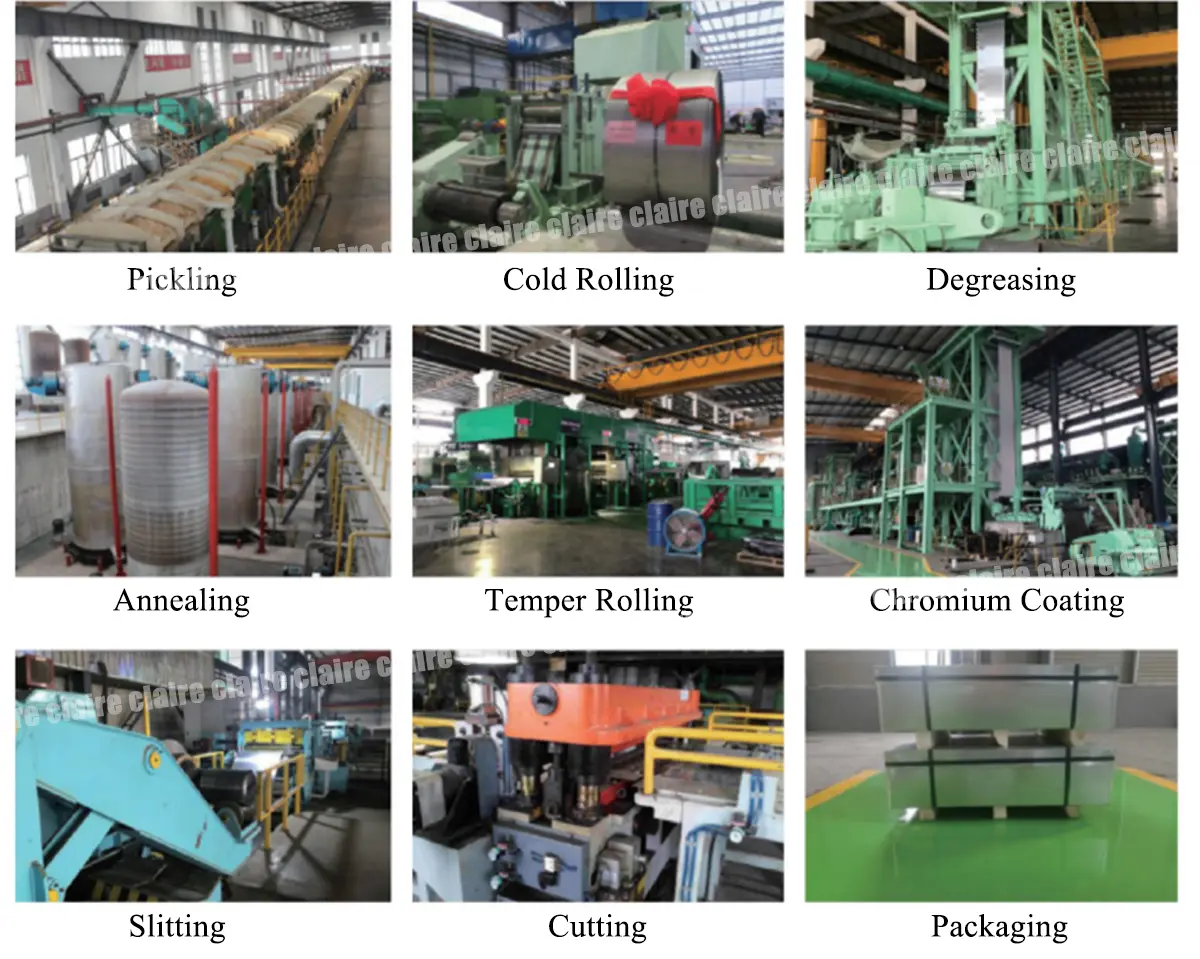 electrolytic tinplate sheet production and manufacturing process